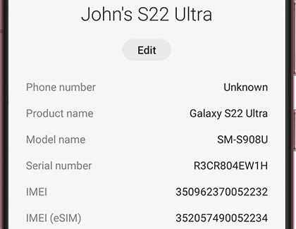 Find your Samsung phone or tablet's IMEI, model, or serial number.